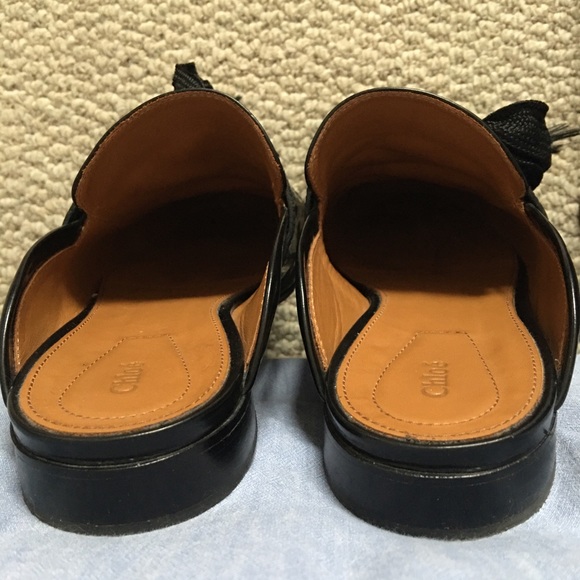 SOLD Chloe Harper lace-up leather backless loafers - Picture 5 of 8